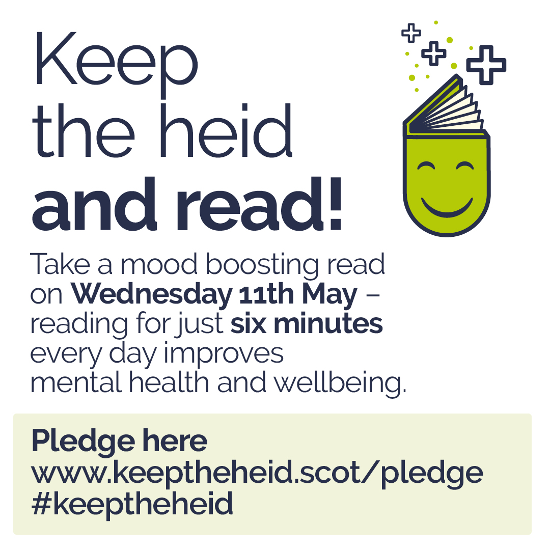 Did you know that reading for just 6 minutes a day boosts your mental health? 💭📚

Celebrate the power of reading with LiveArgyll Libraries and pledge to read for 6 minutes on 11th May. Join us and pledge here: keeptheheid.scot

#keeptheheid <a href="/LiveArgyll/">Live Argyll</a> <a href="/SLIC1991/">SLIC</a>