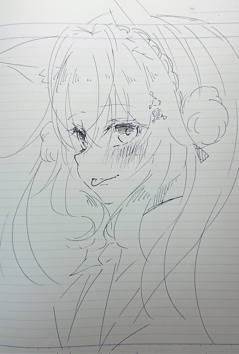 7分ぐらいで描いたこよりちゃん一発落書き置いときます✨ 