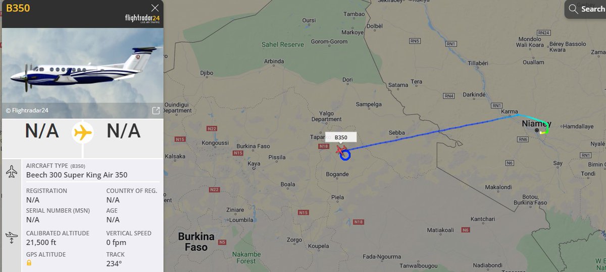 Laurent_Le_Bloa's tweet photo. Unknown Beechcraft350 over #BurkinaFaso fm #Niamey #Niger
@fabsenbln https://t.co/oV8Wyxzfba