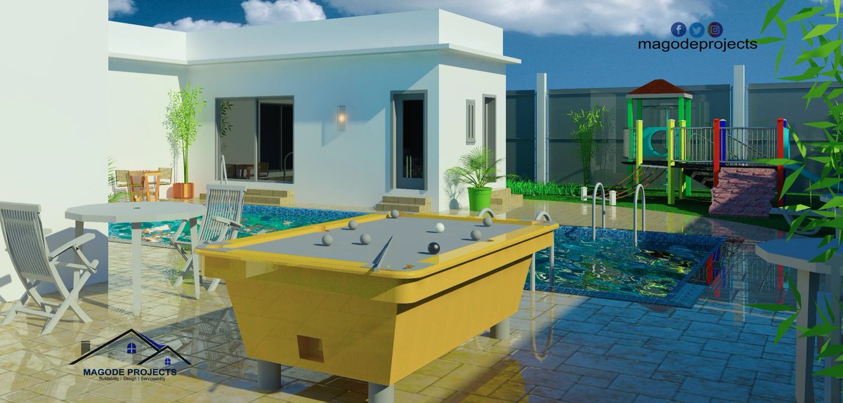 MagodeProjects's tweet photo. Epic luxury with outdoor swimming pool &amp; games
#luxury #suit #3D #2D  #masterpiece #goodlife #residences #architecture #exteriordesign #standard #detailing #landscaping #magodeprojects #art #construction #OutdoorSeating  #abujarealestate #abujaproperties #abujaconnect https://t.co/dGsWnEoeAs