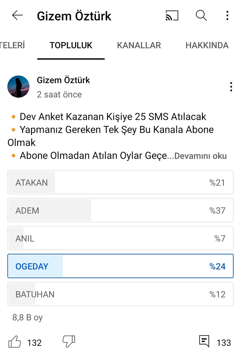 Gerideyiz!!Lütfen oy kullanmayı ihmal etmeyelim!!! #OGFC