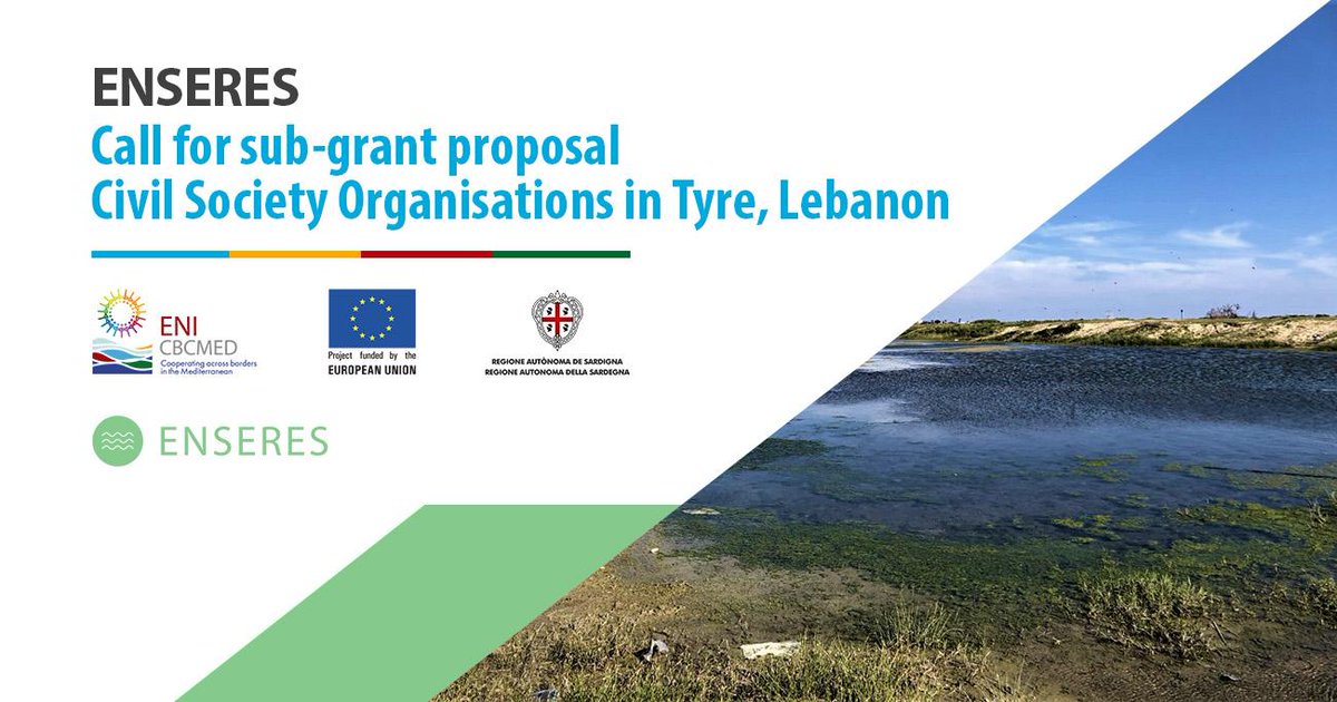 ENSERES_Med's tweet photo. 📢CALL FOR SUB GRANTS for civil society in TUNISIA and LEBANON!
📋 Apply by 30 May 2022 to support management and sustainable development in & around #SPAMIs
For #Tyre area, #Lebanon: https://t.co/P2g6JCJGbj
For #Sfax area, #Tunisia: https://t.co/f5XwTi61P8
@ENICBCMed #GOMED https://t.co/4x4njPCB3X