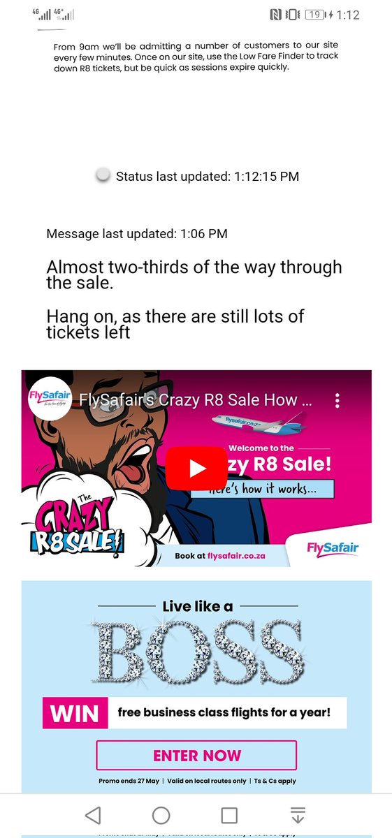 Cibo2_M's tweet photo. @FlySafair Should I give up or should I just keep chasing pavements even if it leads nowhere 🤷‍♀️ https://t.co/foqaCOzzg9