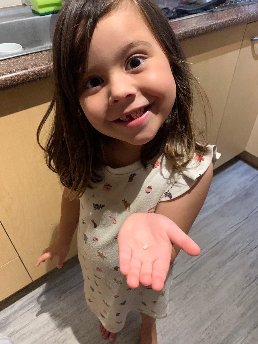 P1ford8's tweet photo. #shelbyracer lost her first tooth 🦷 never seen a kid so excited 😂🥰 https://t.co/G4R99shPqg