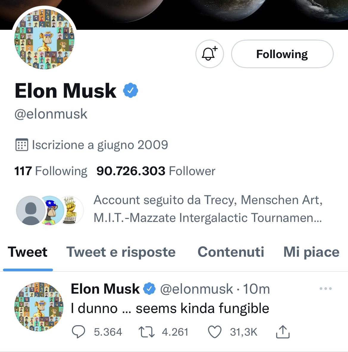 Here the next move as expected !!!! Thx <a href="/elonmusk/">Elon Musk</a> and bring us to Mars !!!!
<a href="/BoredApeYC/">Bored Ape Yacht Club 🍌</a>