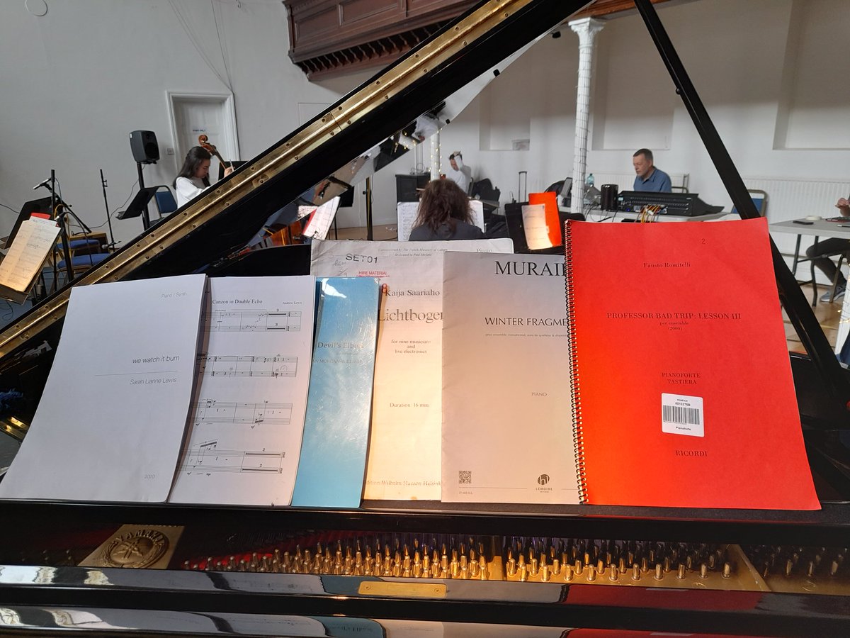 Having a great time rehearsing with <a href="/UPROAR_Wales/">UPROAR</a> for some concerts with instruments and electronics. First concert for <a href="/BristolNewMusic/">Bristol New Music</a> at @ArnolfiniArts on Sunday... #newmusic