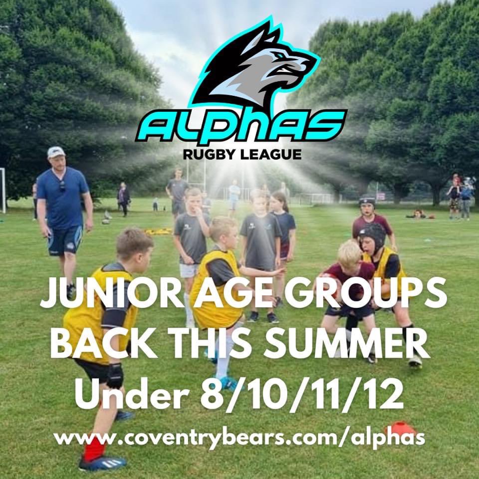 CoventryBear's tweet photo. The Rugby League Pathway to the @HurricanesRLFC is looking great this summer with @CoventryBears and all Junior Satellite clubs running this summer https://t.co/oce8DgHGZh https://t.co/uXkUtllhIq