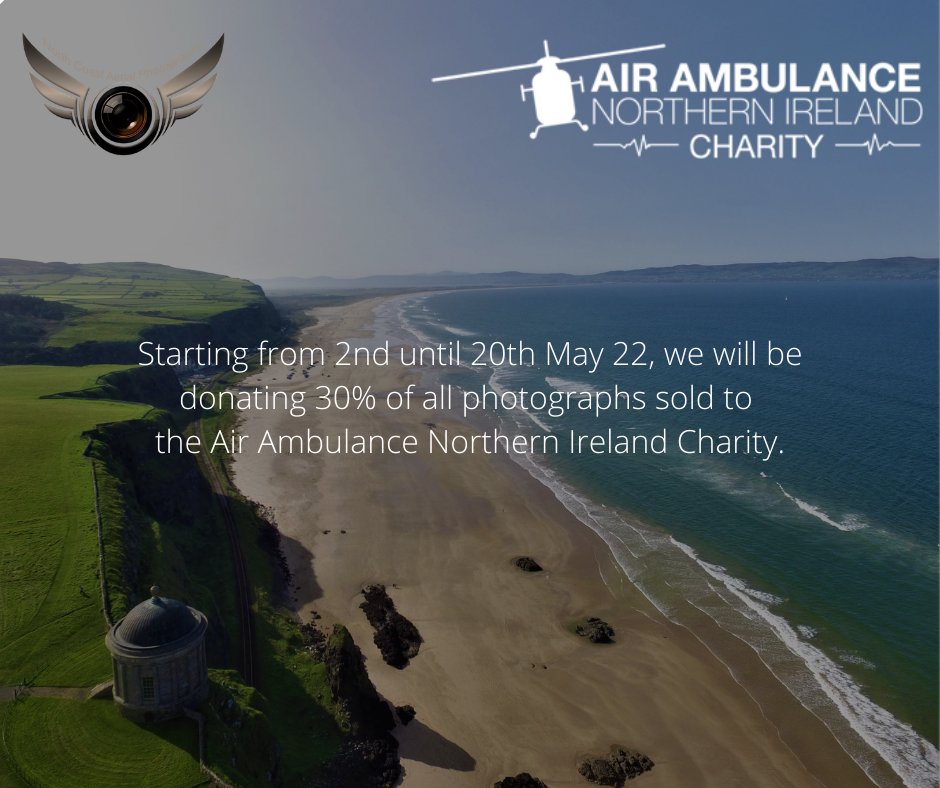 NorthAerial's tweet photo. Heya, We have decided that for the next few weeks, we will be donating 30% of our sales to the @AirAmbulanceNI . Please note that A3 Frames are collection only. https://t.co/57QaONp4in

#AirambulanceNI #Fundraiser #GoodCause #AerilNorthernIreland #Drone #CausewayCoast #DiscoverNI https://t.co/KorNVIGdTl