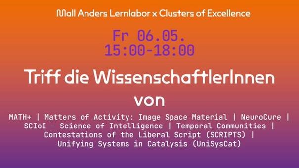 Don't miss the next event at MallAnders young #scientists from #Berlin's Clusters of #Excellence will explain their #research #NeuroCure is represented by Anne Voigt @LabSchmitz! Learn more & have a look into her lab!➡️t1p.de/vsu4