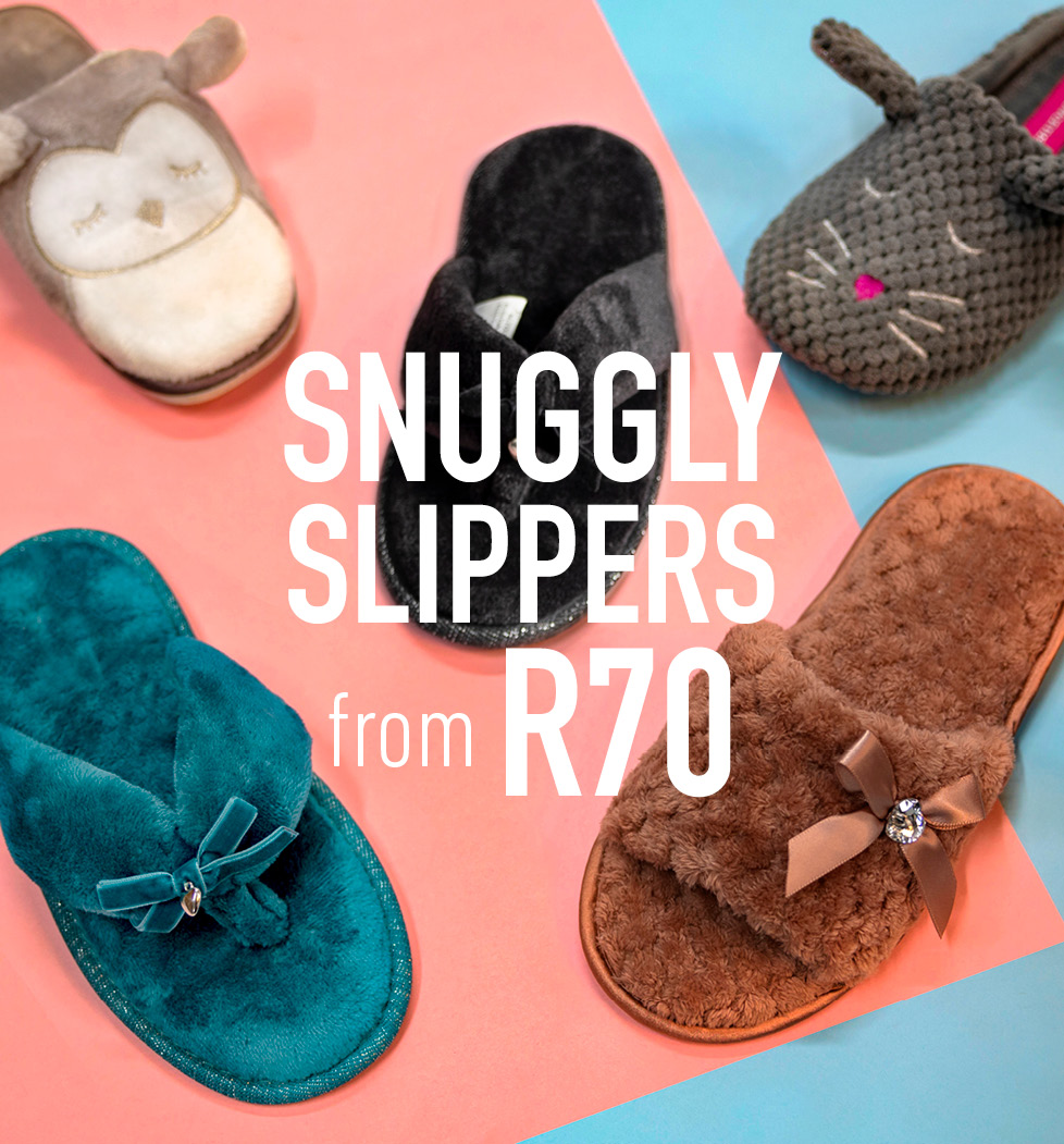 jamclothingsa's tweet photo. Ladies, treat your feet ✨
Assorted snuggly slippers from R70💃👏🥰
Keep it simple . . . pay less, only at JAM. 💚
➡️ https://t.co/K0sJd0lwIx 👏
#JAMclothingsa #MyJAM
#LessRands #FashionForLess #BigBrandFashion #Style #Fashion #LadiesSlippers #MothersDays #MothersDayGiftIdeas https://t.co/EIq2u4HRtT