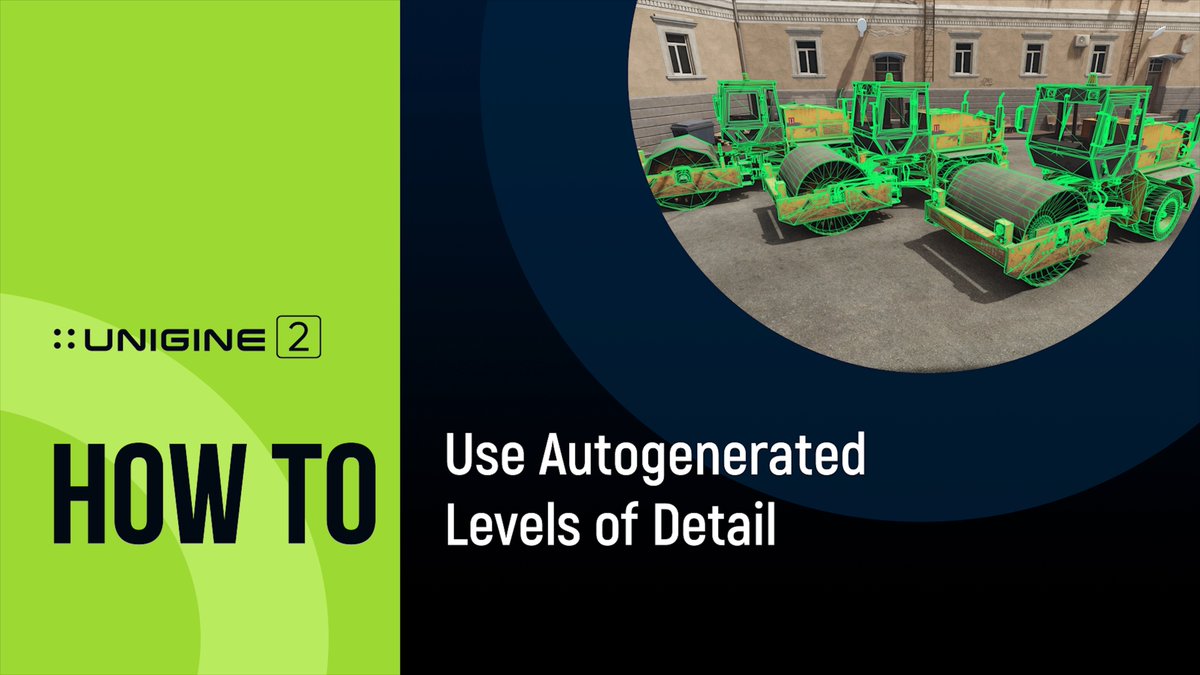 Unigine's tweet image. New Quick Tip video is up! See why and how to ease your GPU's job of rendering objects on different distances:
youtube.com/watch?v=XgmAmW…
#unigine #uniginehowto #uniginetutorial #3dengine #3dvisualization #realtimerendering
