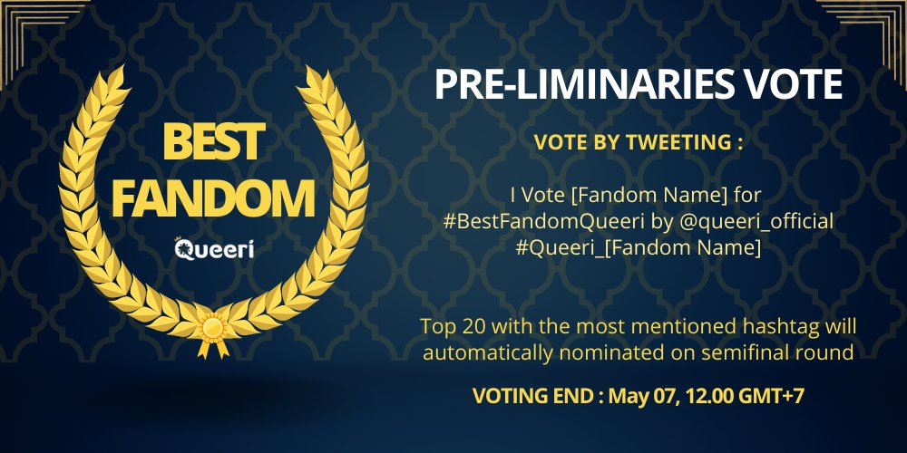 VIPRoom_ID's tweet photo. Guys, let's join this!
Nominate our fandom by tweeting
"I vote VIP for #BestFandomQueeri by @queeri_official #Queeri_VIP"
TOP 20 most mentioned hashtag will be nominated on final round. And if we win this, we will receive 1 month promotion on Youtube and Instagram. https://t.co/MK4MKuD3jW