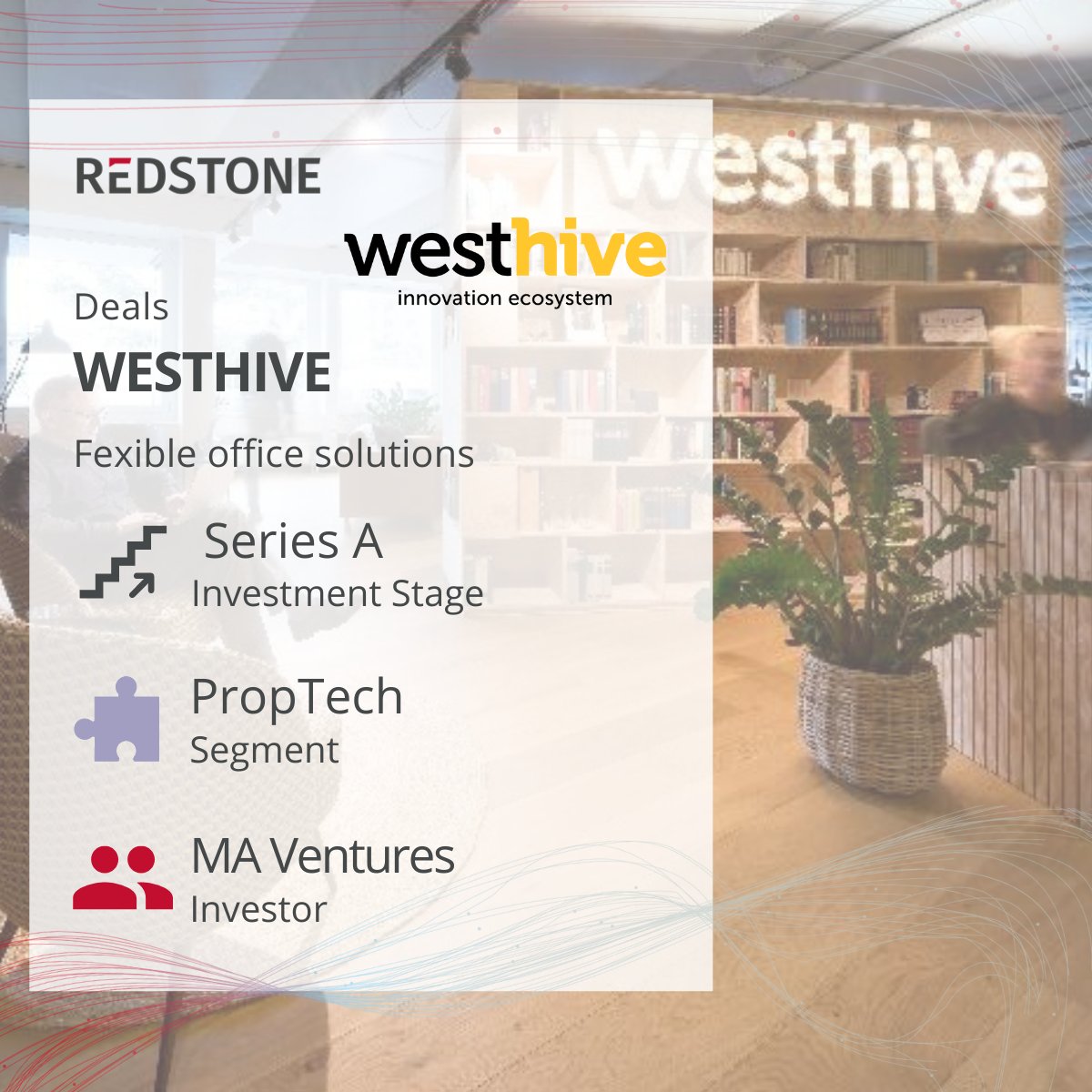 Redstone (@redstonevc) on Twitter photo We are very pleased to welcome @Westhive to the Redstone family! 
The round is co-led by the Fairway family office and Redstone powered MAVentures, the corporate venture capital fund with <a href="/MigrosAare/">Neu unter @Migros</a>. 
 #VentureCapital #portfolio #PropTech We are very pleased to welcome @Westhive to the Redstone family! 
The round is co-led by the Fairway family office and Redstone powered MAVentures, the corporate venture capital fund with <a href="/MigrosAare/">Neu unter @Migros</a>. 
 #VentureCapital #portfolio #PropTech