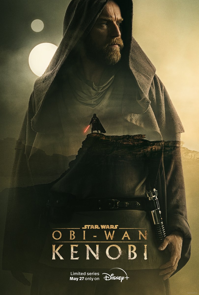 #ObiWanKenobi, a limited series, starts streaming May 27 on @DisneyPlus.