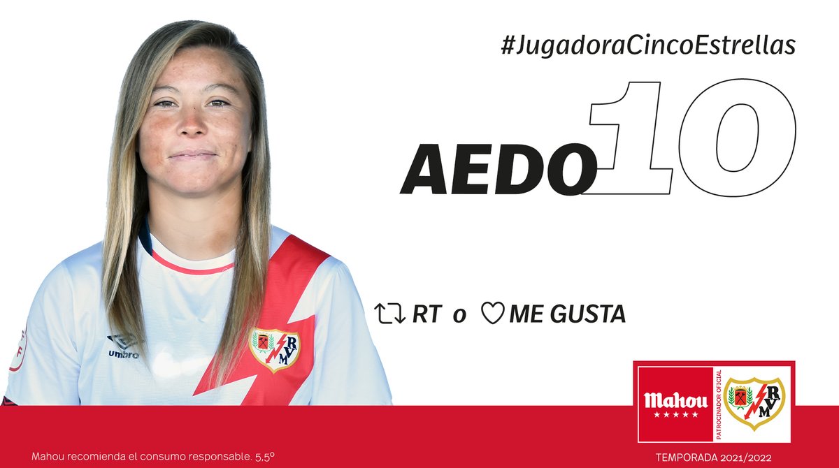 RT o Me Gusta si crees que <a href="/YanaraJudo/">Yanara Aedo</a> ha sido la #JugadoraCincoEstrellas del mes de abril del <a href="/RayoFemenino/">Rayo Femenino</a> (5/6)