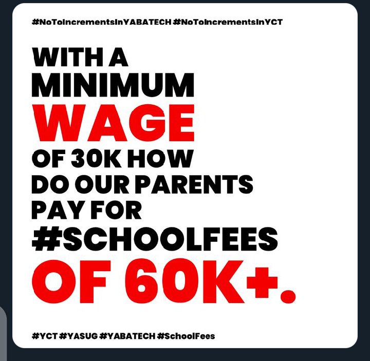 josh_concept025's tweet photo. With a minimum wage of 30k how do our parents pay for #schoolfees of 60k+.
#NoToIncrementsInYABATECH
#NoToIncrementsInYCT
#YCT
#YASUG
#YABATECH
#SchoolFees https://t.co/ohuCOooW22