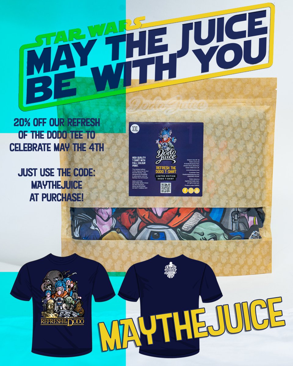 Celebrate May the 4th in style with our REFRESH OF THE DODO tee - with this special offer of 20% just using the code: MAYTHEJUICE at purchase. dodojuice.net/collections/me…