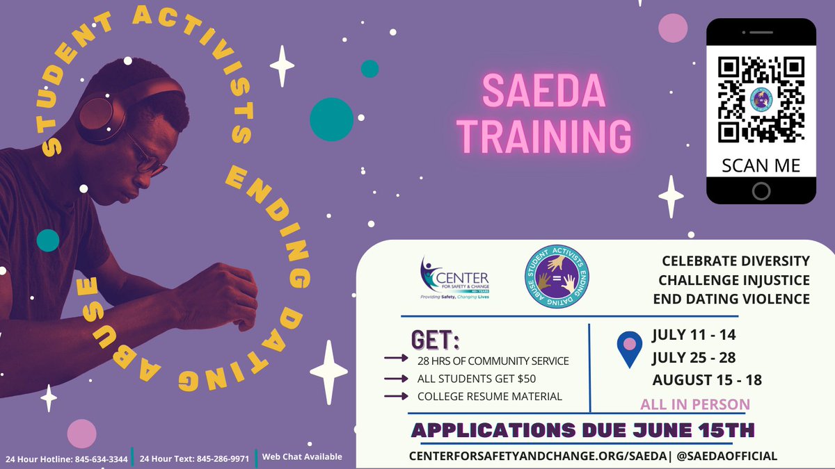 CSC_Liberate's tweet image. Are you a #HighSchool #Student looking to change the world? We can help with that! Check out @Center4SC's summer activist training to end #DatingAbuse and other forms of #Oppression. Deadline to apply is June 15th #BuildingHealthCommunities linktr.ee/Center4SC_ @NRCSDistrict