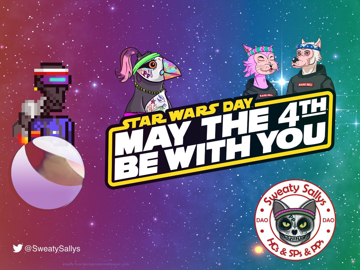 We're giving away one WL spot for @TheLunaticApes the next person that joins our SweatySally community and verifies in discord with a Hellcat, Skeleton Punk, Poppin Puffin or HellHound with headband/sweatband trait. May the 4th be with you....
