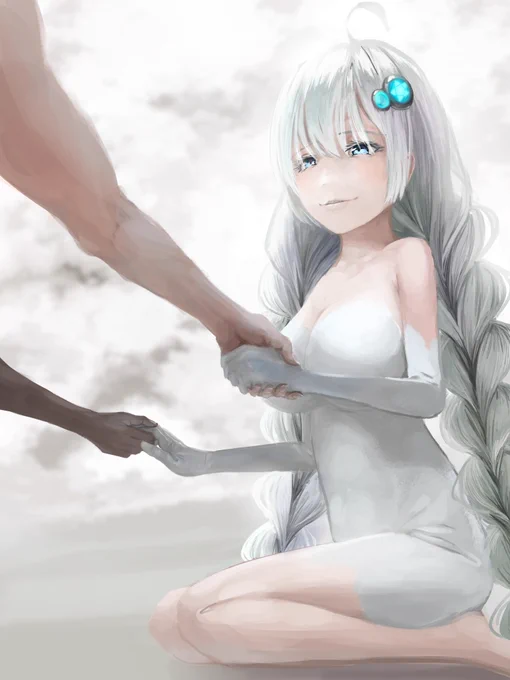 次回でシリーズ完結とのことなので描かせていただきました。あかりちゃんの選択が最良のものでありますように…#支援絵 