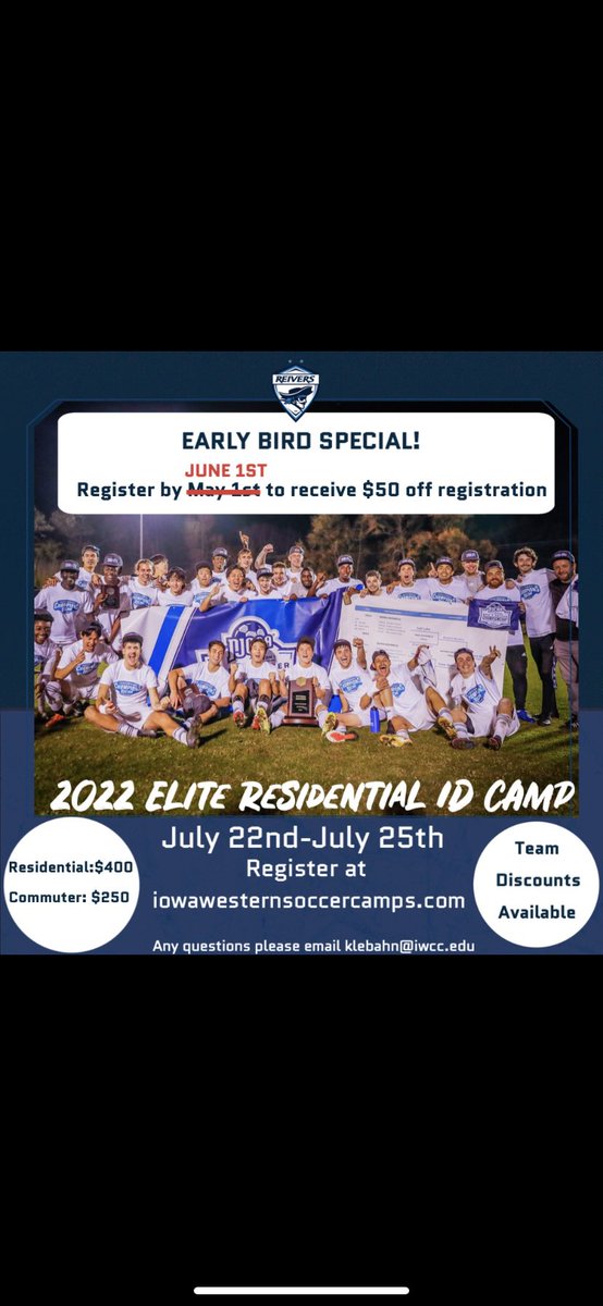 Breakfast, Lunch, Dinner included! Sign up today and get $50 off register.ryzer.com/camp.cfm?sport…