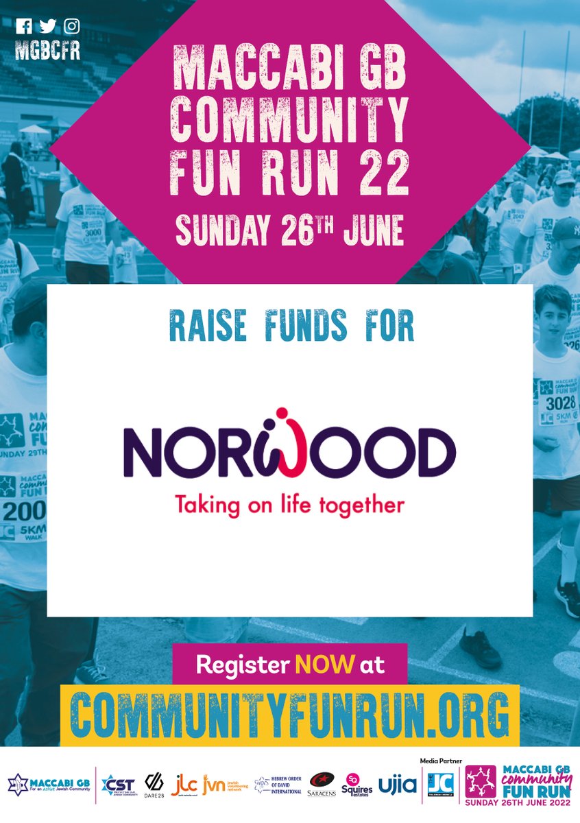 🏃‍♂️ // Registration for the <a href="/MGBCFR/">MGBCommunityFunRun</a> is now open!! 

Sign up for the community's largest event and select Norwood as your chosen charity: communityfunrun.org

#JewishCommunity #UKRunChat