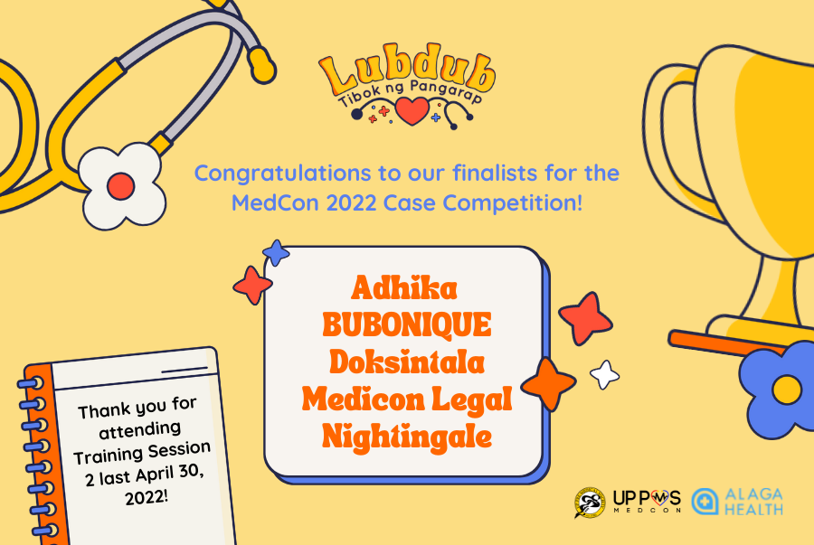 UPPMSMedCon's tweet photo. And we DUB thee…the top 5 finalists! 🏆

The UP PMS MedCon 2022 Team thanks all 26 teams who submitted their preliminary round canvases! We hope that you were able to learn as well as be more determined in working towards a better healthcare system here in the country!✨ https://t.co/G8tb6Y5vvM