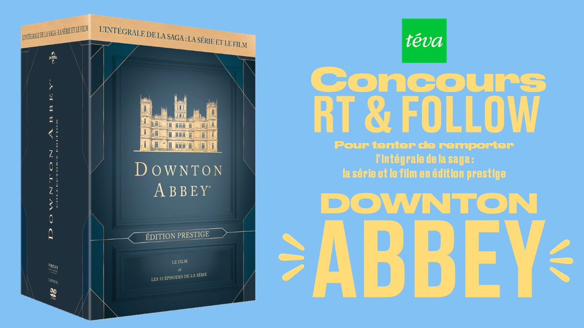 tevalachaine's tweet photo. 🎁 #Jeuconcours 
RT + Follow pour tenter de remporter l'intégrale de la saga #DowntonAbbey !
Retrouvez la série tous les dimanches à 21.00 https://t.co/5FMCpE2VaX