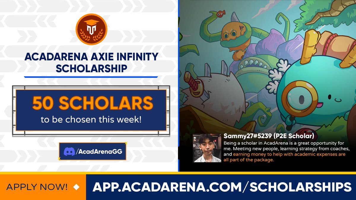 acadarena's tweet photo. DIto sa AcadArena 🎓 #PlayToGrad we are more than just a community. Kaya ano pa ang hinihintay mo mag-apply na!

💯 Apply ka rito: https://t.co/PiGMZttRDM

💗 Learn strong strategies, and meet new friends! Sali na sa aming Discord: https://t.co/zxxX9oZWdB

#NotJustPla. https://t.co/nnmdEbHxf4