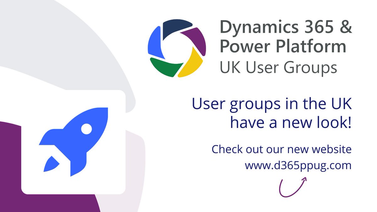 🚀 Dynamics 365 user groups in the UK have a fresh new look! Check out our website at d365ppug.com and follow us on social! #d365ppug #dynamics365 #powerapps #powerplatform