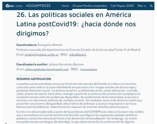 GIGAPP's tweet photo. 📌📢‼️ #lastcall #callpapers #GIGAPP2022 #PoliticasSociales “Las políticas sociales en América Latina #PostCovid19: ¿Hacia dónde nos dirigimos?” Coord. @EvaMartich @jujuvertone @uc3m [Quedan solo 4 días ¡Último días!] https://t.co/RnBlu0Rys3 https://t.co/LPGYPUkFfk
