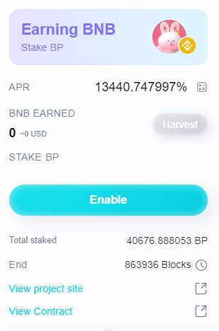 BunnyPark_BSC's tweet photo. 🔔Announcement #CropPool
Stake $BP🐰 earn $BNB pool is available right now.
Stake your $BP🐰 now at #BunnyPark Crop Pool portal now🔥
#BunnyPark #BP #hold2earn https://t.co/4igD4GwAzt