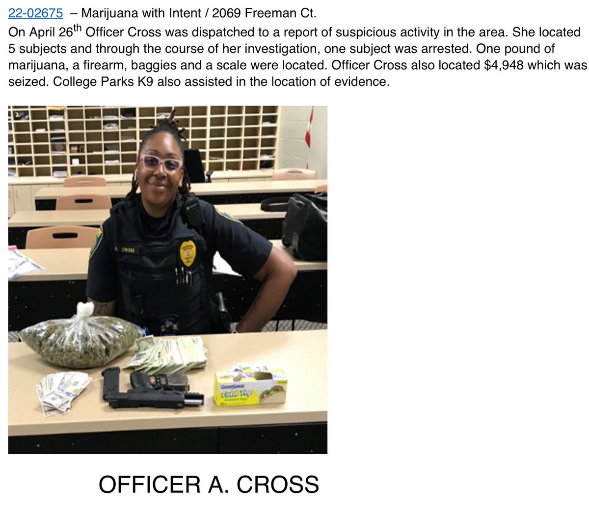 College Park PD tweet media