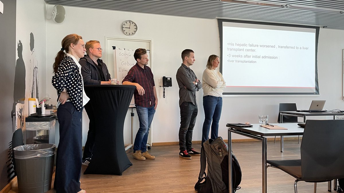 BestleMorten's tweet photo. It is fantastic to have the 19th SSAI-ICU-diploma training program (SDIC) running after the corona break. The second of five Nordic courses are conducted this week in Copenhagen. Today’s subject is acute liver failure. Great presentations by both faculty and trainees. https://t.co/FC1WVZxZpG