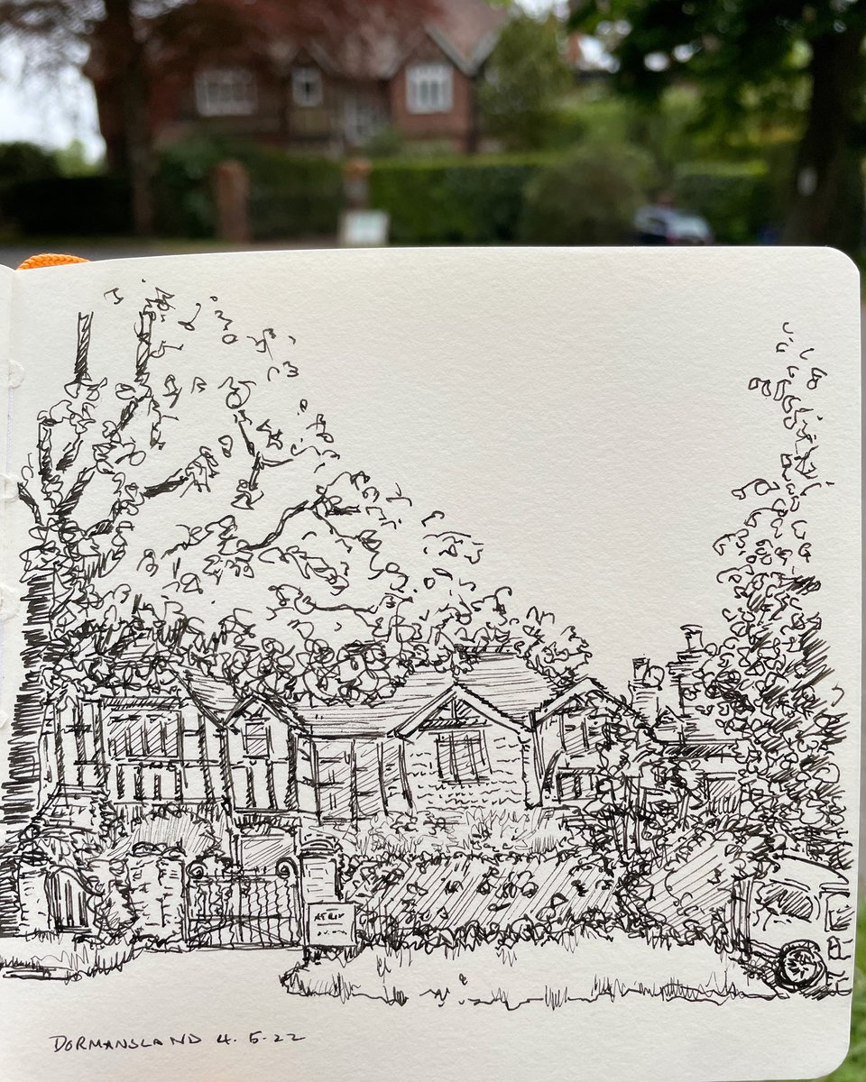 Walking with just sketchbook and pen today. This is one of the nice houses in Dormansland. 

#dormansland #house #architecture #sketch #art #fountainpen #penandink #etching #illustration