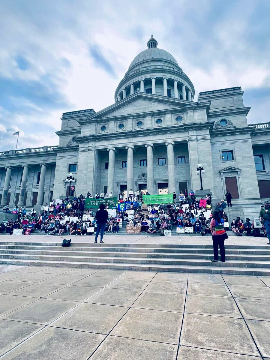 JamesForAR's tweet photo. Within hours of the Supreme Court leak, hundreds of Arkansans women took to the streets including me.
We will not be silenced
We will not be robbed of agency, autonomy, and choice.
We are not going away.
#CodifyRoe #EndTheFilibuster
#jamesforsenate https://t.co/k2jT77k1b9