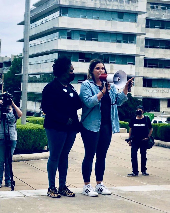 JamesForAR's tweet photo. Within hours of the Supreme Court leak, hundreds of Arkansans women took to the streets including me.
We will not be silenced
We will not be robbed of agency, autonomy, and choice.
We are not going away.
#CodifyRoe #EndTheFilibuster
#jamesforsenate https://t.co/k2jT77k1b9