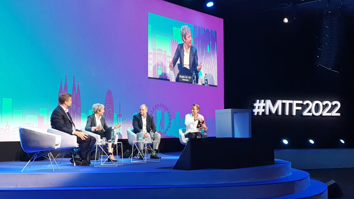 Live from #MTF2022, our last CEO #nofilter session today on the most pertinent trends shaping the industry. 

Join the discussion with: Mick Farrell @ResMedEurope , Brigitte de Vet <a href="/MaterialiseNV/">Materialise</a> &amp; Thomas Schinecker Roche Diagnostics.