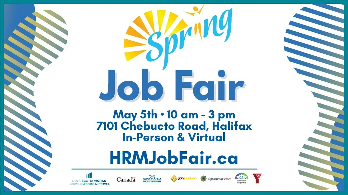 Job_Junction's tweet photo. HRM's largest job fair is back May 5th. Bigger & better: new larger venue & a virtual expo to reach more job seekers.
Hosted by #JobJunction, #TEAMWorkCooperative, #YMCAHalifax #OpportunityPlace #NSWorks
#hiring #HRM https://t.co/PsNEpGQF1s