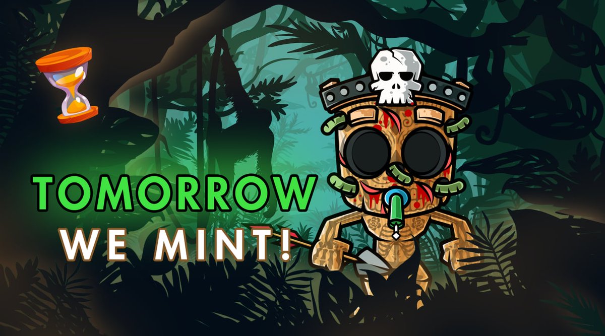 🏕️ Hey Tiki Tribe!

🚨 Mint will be open tomorrow!

Mint Details: 
Mint Opens: 5/5/2022 3pm UTC
Mint Closes: 6/5/2022 3am UTC
12 hours only for mint.
Mint price: 0.05 Eth
Mint limit: No Limit.

AMA IN 10 MINS JOIN US! 
discord.com/events/9556727…

#NFT #NFTcommunity #builders