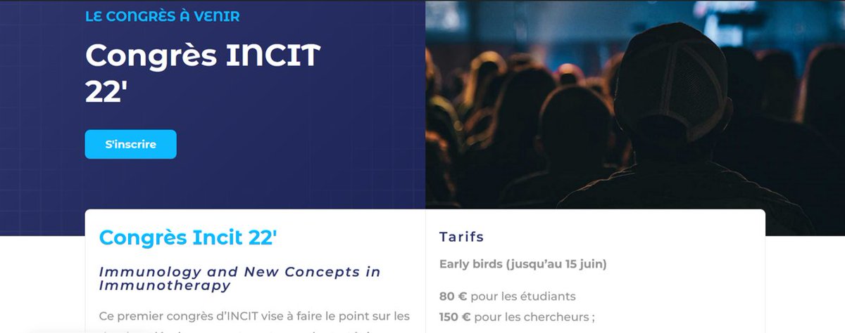 INCIT'22 conference will take place in Nantes on Sept. 26 &amp; 27th. It aims at sharing the latest findings with regards to immunotherapy strategies in the context of cancer, inflammation and infectious diseases.All information on incit.fr/congres-incit-… -#incit-22 #immunotherapy