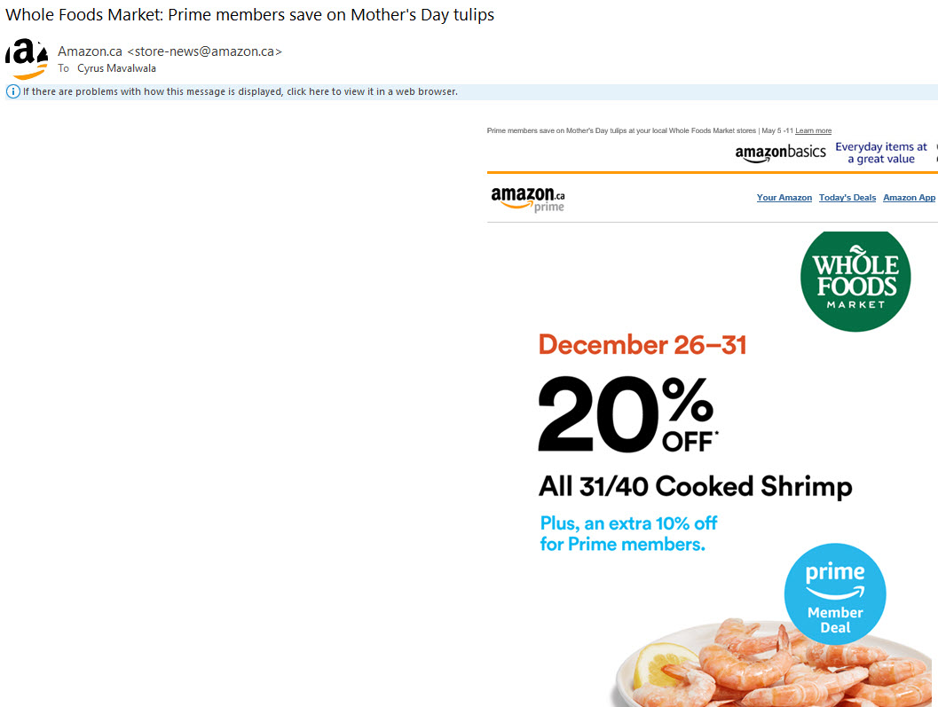 Is this bait and switch? Tulips to Shrimp!
#EmailMarketing #marketingnews