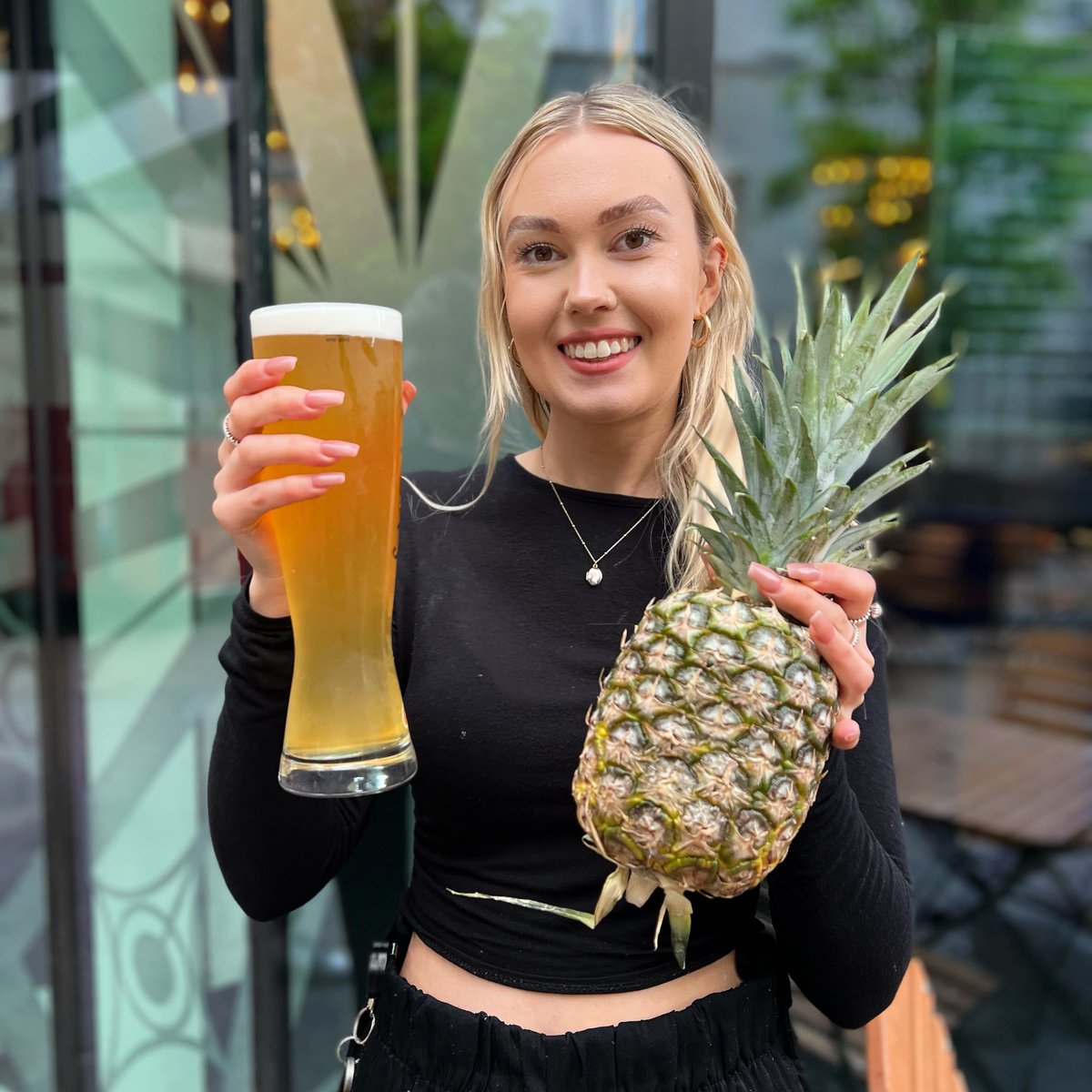HOS_LeedsPR's tweet photo. Just landed… Schöfferhofer Pineapple! 🍍 At just 2.5% it’s the perfect refreshing drink for the summer! 🍍 
•
#leeds #leedsstyle #leedsbars #barsofleeds #yorkshire #yorkshirebars #headofsteam #leedslife #leedsbeer #cameronsbrewery #leedscitycentre https://t.co/hkuMflDWcL