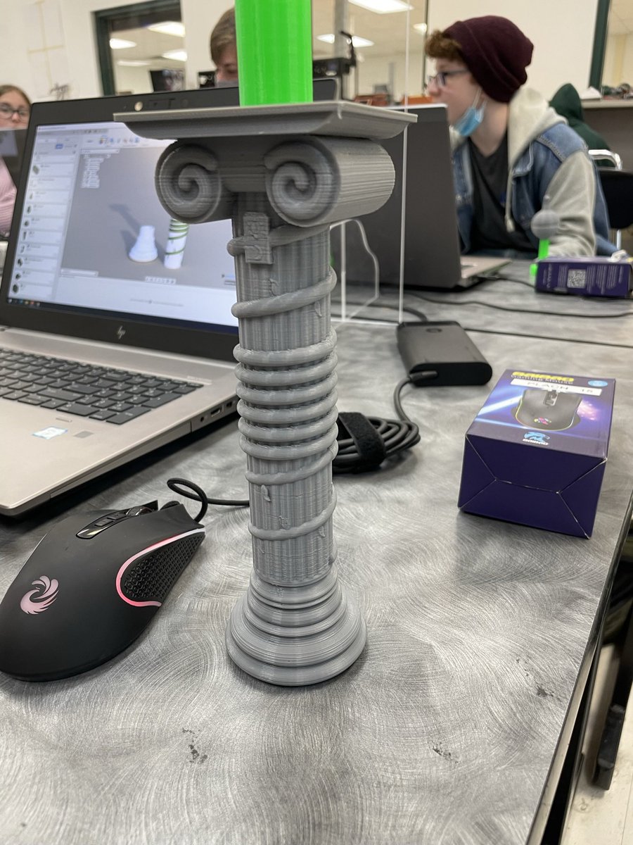 schuyler_gina's tweet photo. .@Grayslake_Rams PLTW classes are designing lightsabers for customers: their teachers. Each student interviewed an instructor to create/ printed a custom design. On behalf of @Grayslake127 May the 4th be with you! #Engineering #PLTW #IsupportCTE #3D @PLTW_Plach https://t.co/bIWZoVGfAo