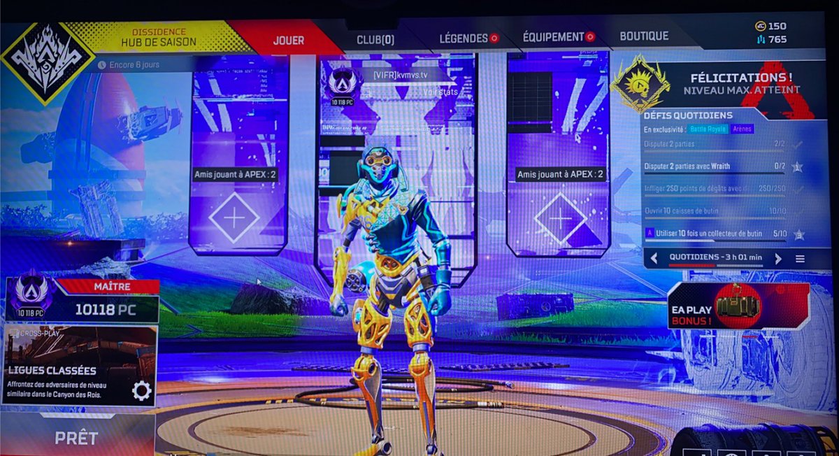 kvmvsTV's tweet photo. Quel satisfaction que d’être master , les gars après maintenant 1 mois pile que je débute sur le jeux , le grind qui paye maintenant let’s go viser le preda au split prochain #ApexLegends https://t.co/nLj8EZ64ZR