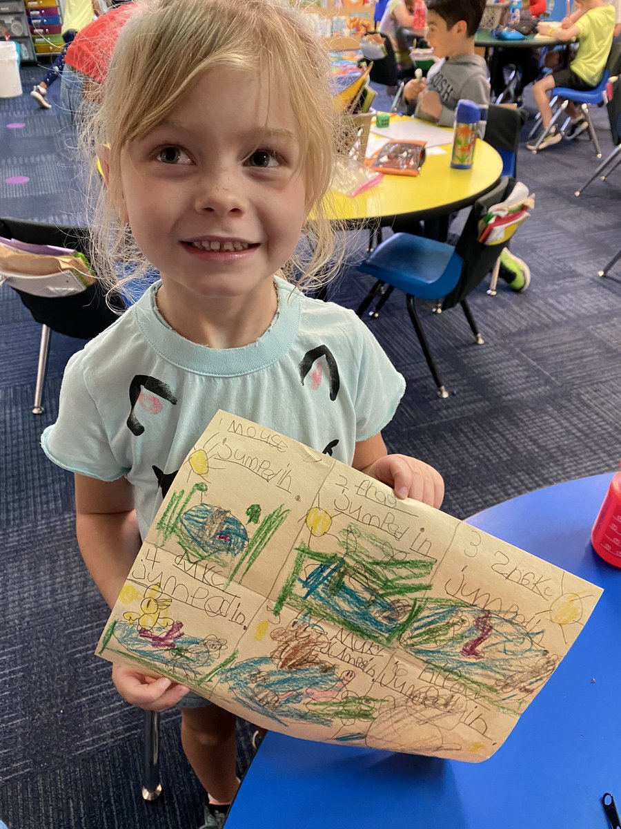 iTeachBC's tweet photo. We love our shared reading books! It’s a great opportunity to practice skills that spiral, sequencing and retelling which support comprehension 👩🏻‍🏫⭐️📚 #hebisd #shetlandpride #reading #kindergarten https://t.co/WRmXsW5AUm
