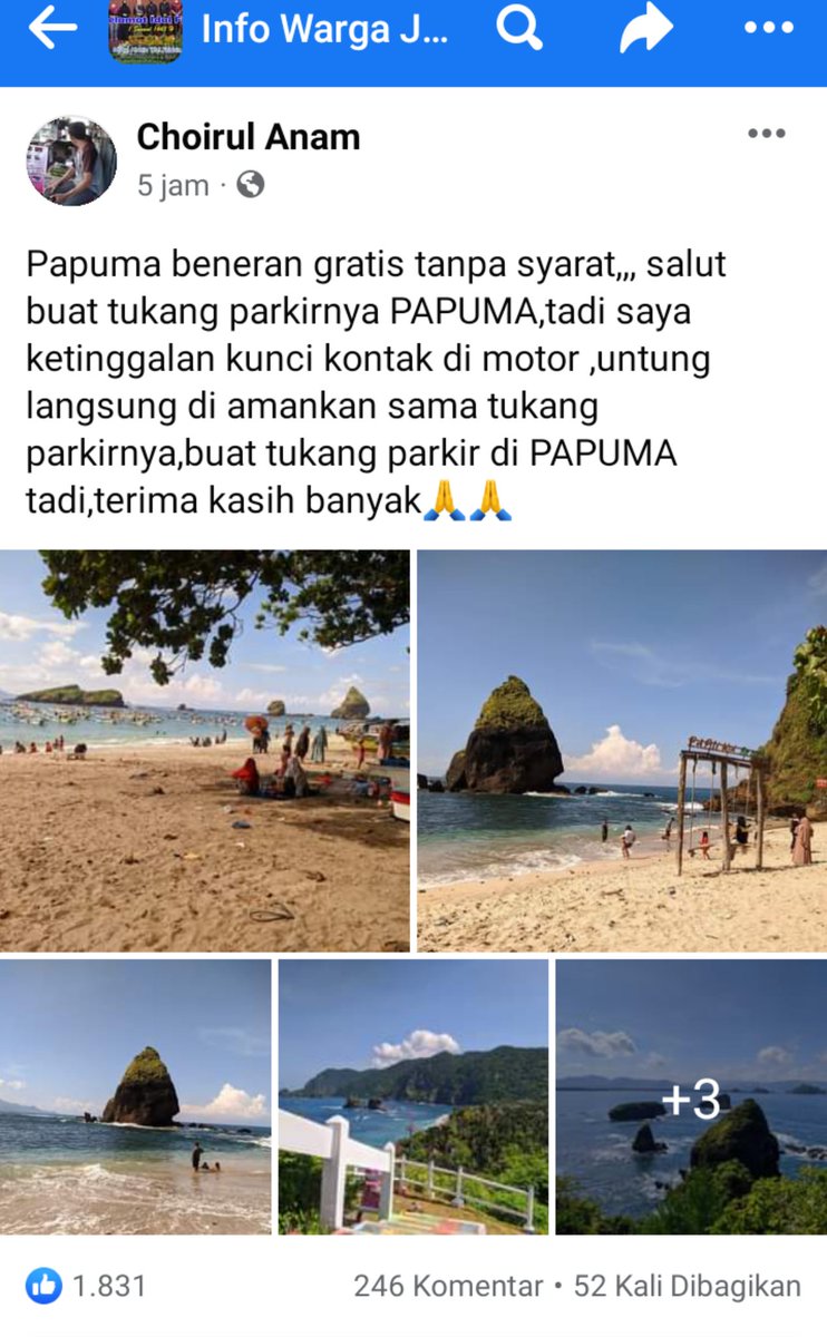 PesonaJemberID's tweet photo. #papuma #papumagratis #wisatajember #pesonajember https://t.co/zBV4cCIv5u
