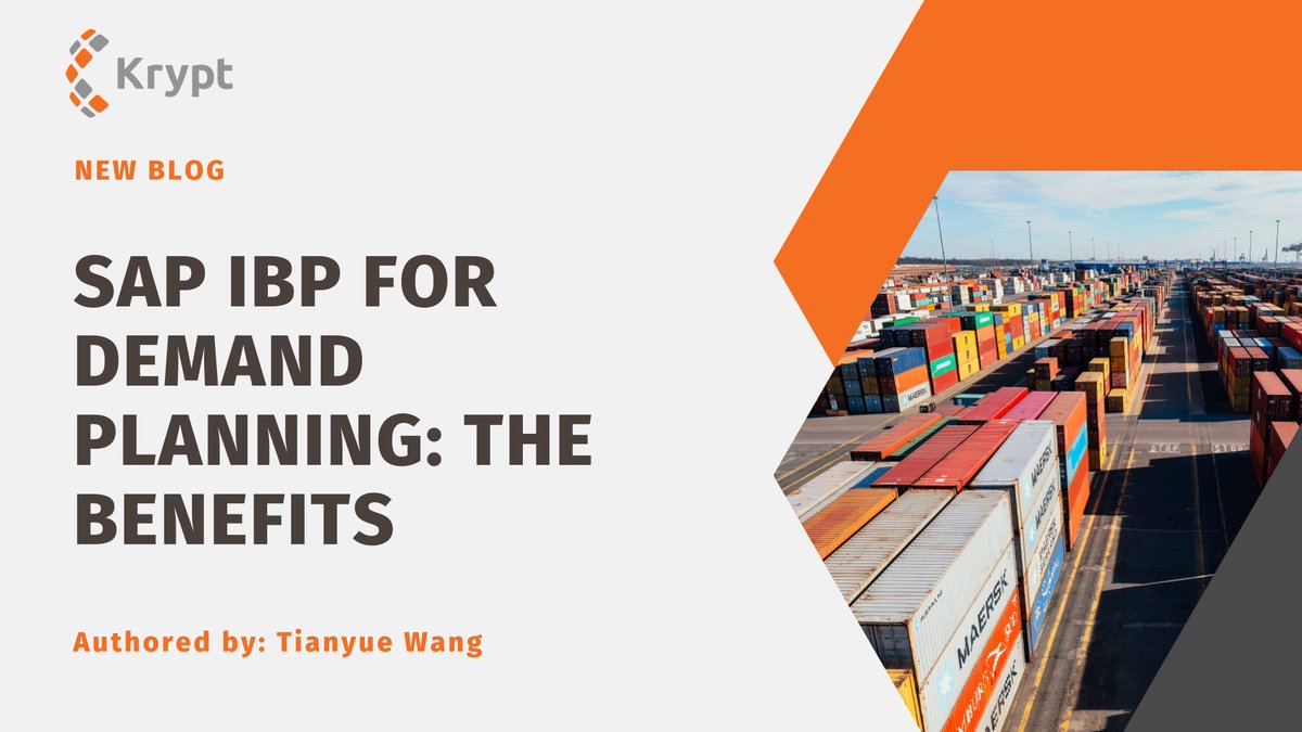 Kryptinc's tweet image. Check out the latest blog post from our SAP IBP team on the benefits of SAP IBP Demand Planning: hubs.li/Q019hrwT0

Authored by Tianyue Wang

#Krypt #Kryptresources #Kryptblogs #sapibp #teamibp #planning #demandplanning #supplychain #globaltrade
