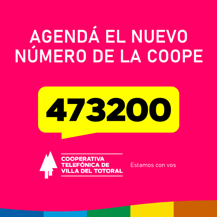¡A partir de hoy el 473200 será nuestra nueva vía de contacto! Avanzamos e invertimos en nueva tecnología que nos permitirá acercar nuestros servicios a cada usuario.