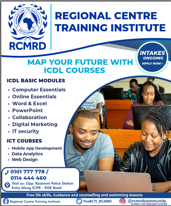 TheRCTI_RCMRD's tweet photo. KCSE class of 2021
We welcome you to join our International Computer Digital Literacy (ICDL) classes. ICDL course will equip you with basic computer literacy skills and current ICT skills. The next class starts on 9th May 2022.
#May2022intake in Progress
#ICDL https://t.co/Q772o9rKzJ